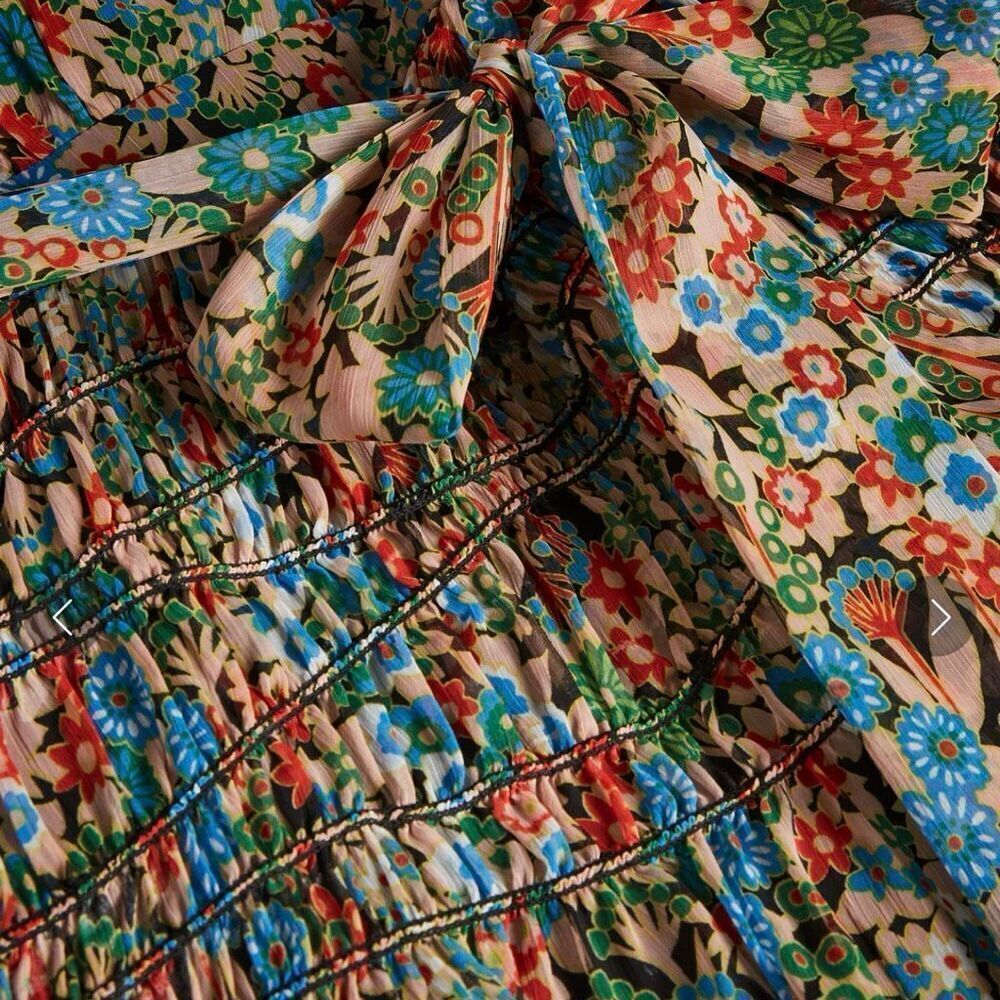 Ted Baker Tiania Smock Panel Wrap Mini Dress Size 2 - Picture 8 of 8